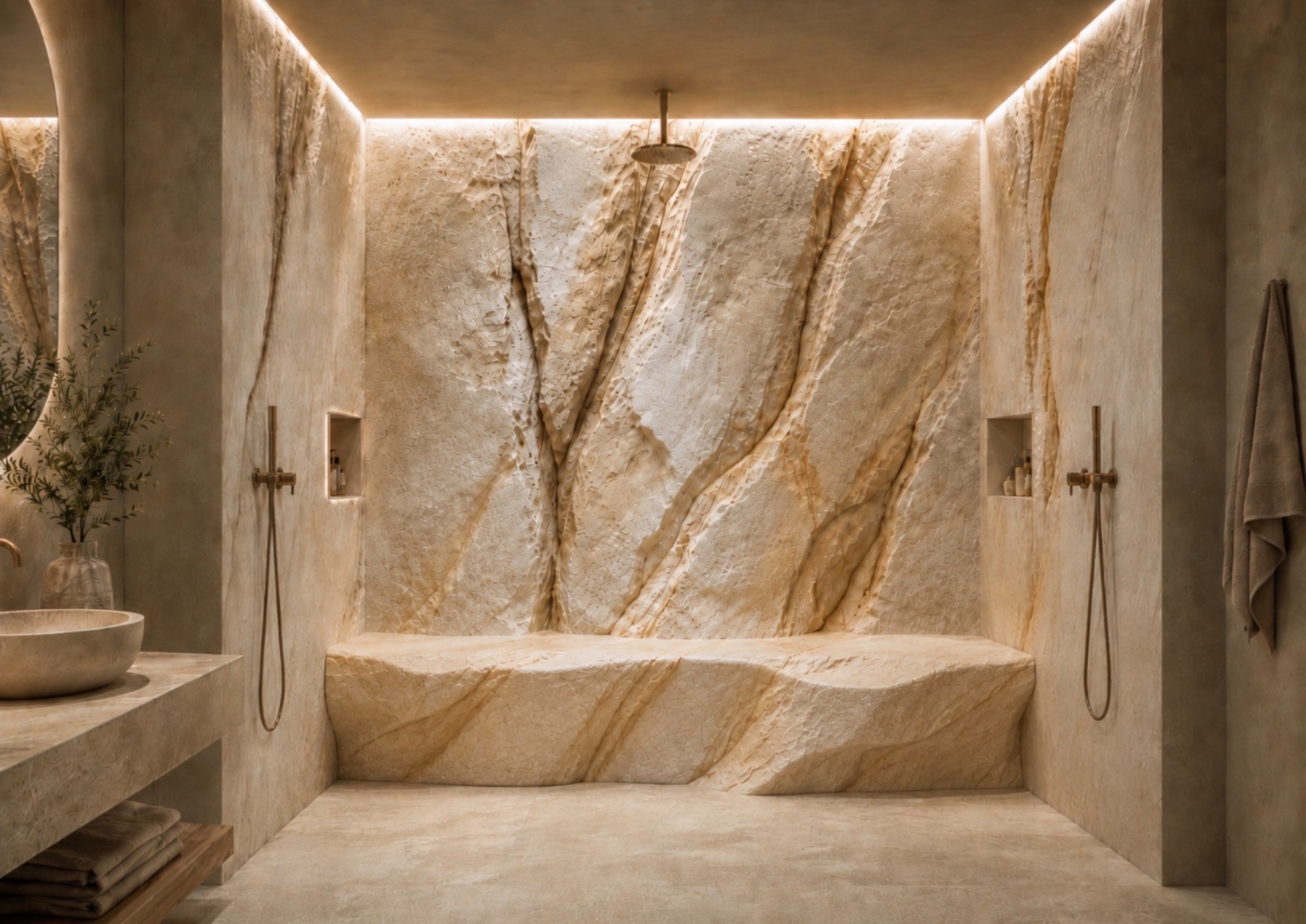 Source de Beaumes, détail des failles calcaires et de l’assise — Authenti-Stones™